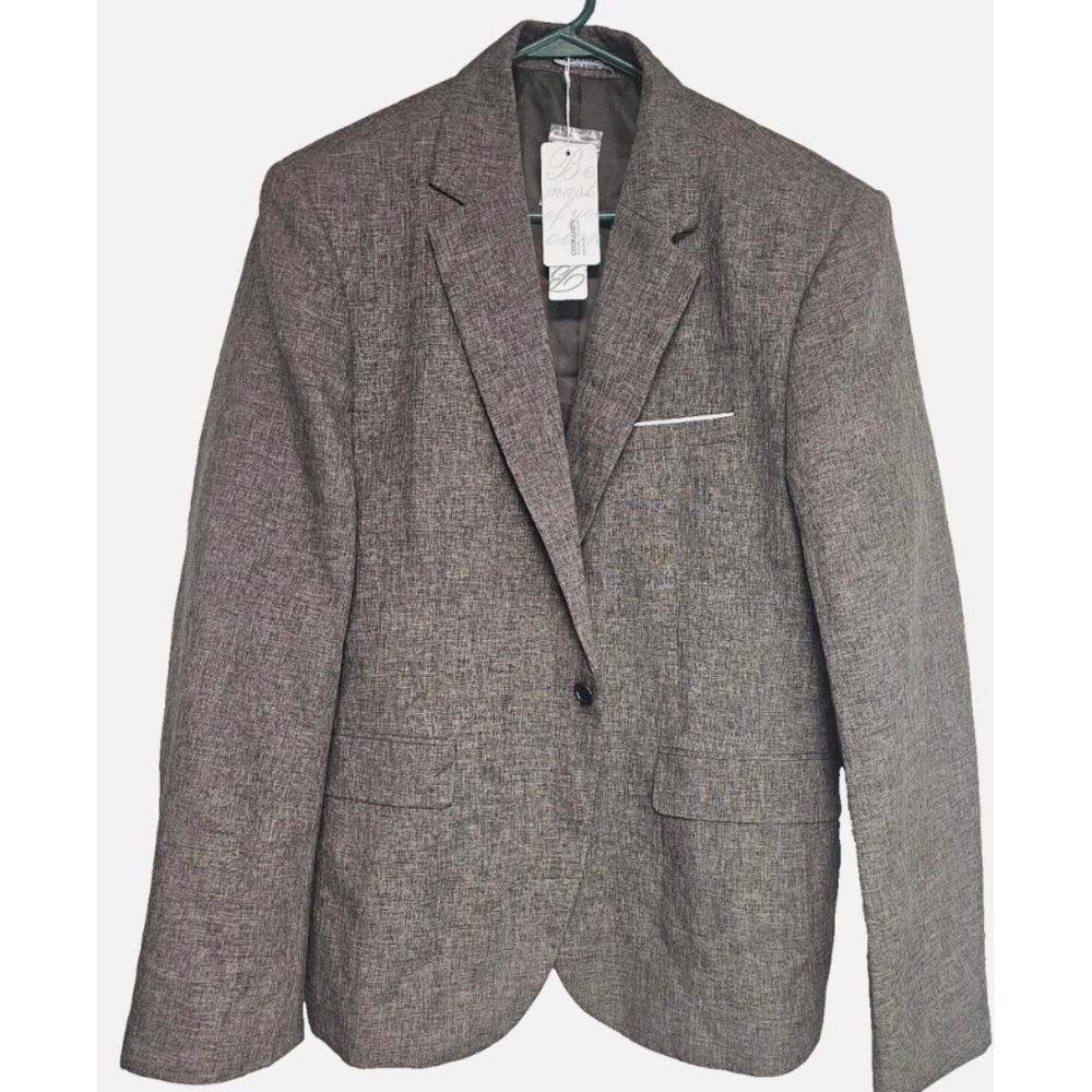 COOFANDY Mens Dress Blazer Jacket Knit Sport Coat Brown XXL